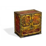 LACQUER CABINET WITH LANDSCAPE, INSIDE WITH HAWK. Origin: Japan. Dynasty: Edo/Meiji period.