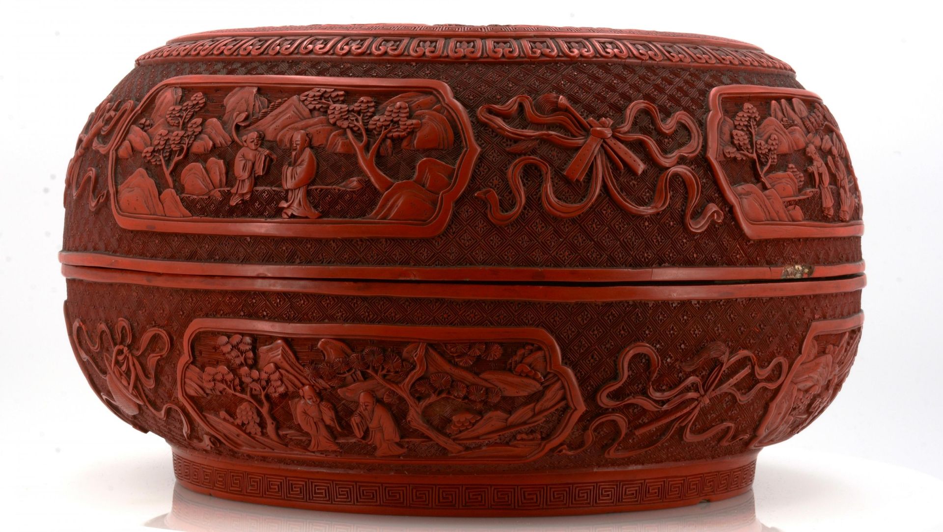 IMPORTANT BOX WITH RED CARVED LACQUER. Origin: China. Dynasty: Qing dynasty. Date: 18th c. - Bild 11 aus 17