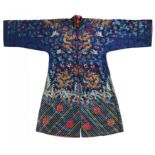 BLUE-GROUND DRAGON ROBE FOR THE CHINESE OPERA. Origin: China. Dynasty: Qing dynasty. Date: Ca. 1900.