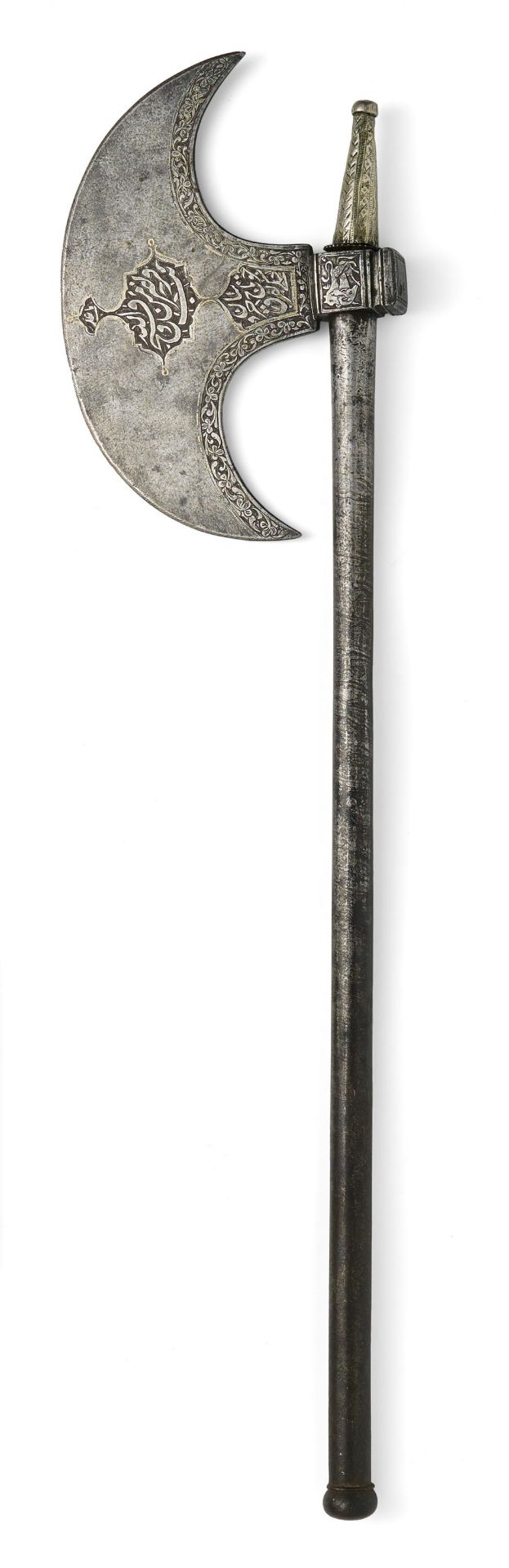 CEREMONIAL BATTLE AXE TABARZIN. Origin: Persia/Iran. Dynasty: Safawid dynasty (1501-1722). Date: