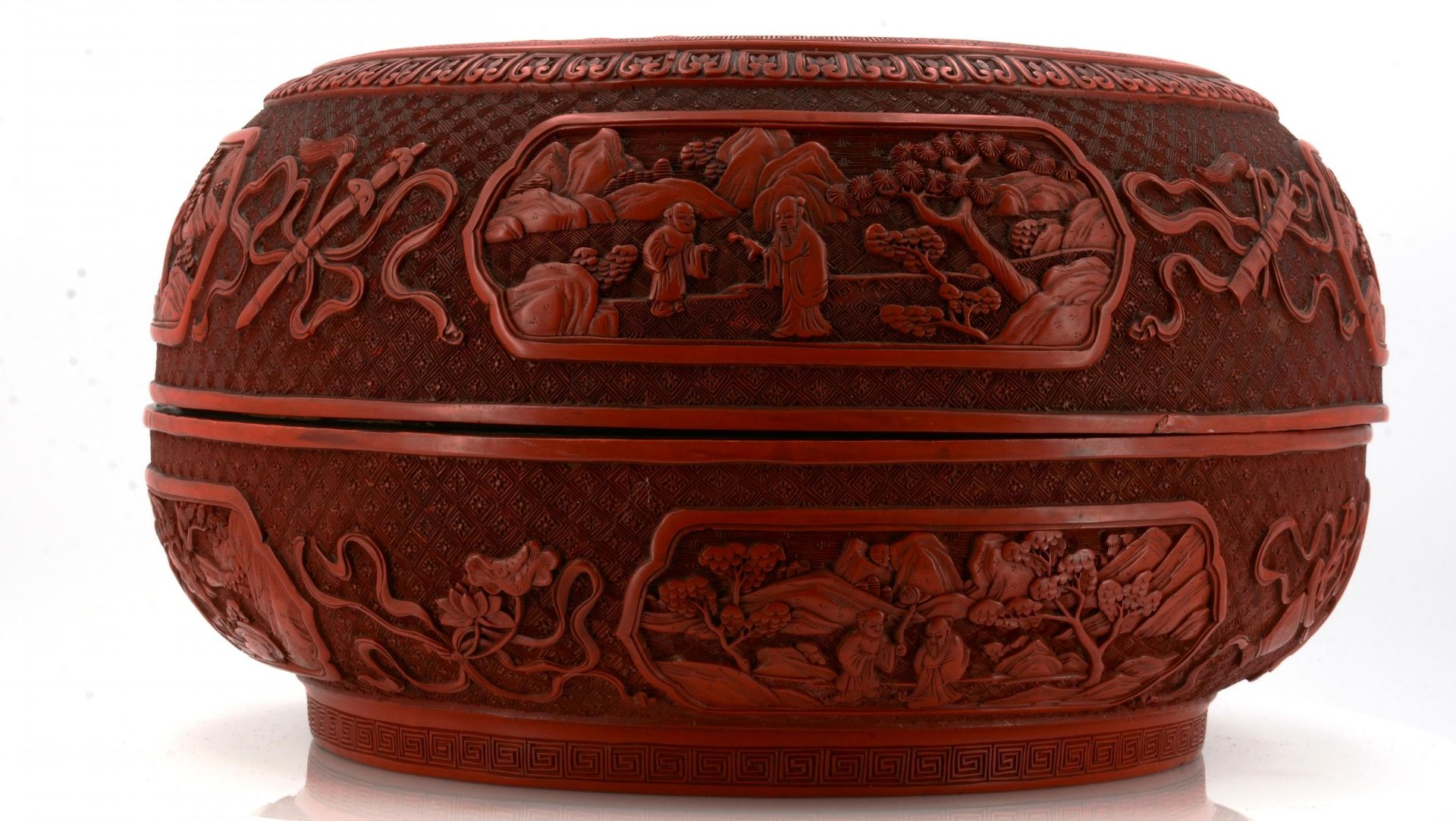 IMPORTANT BOX WITH RED CARVED LACQUER. Origin: China. Dynasty: Qing dynasty. Date: 18th c. - Bild 7 aus 17