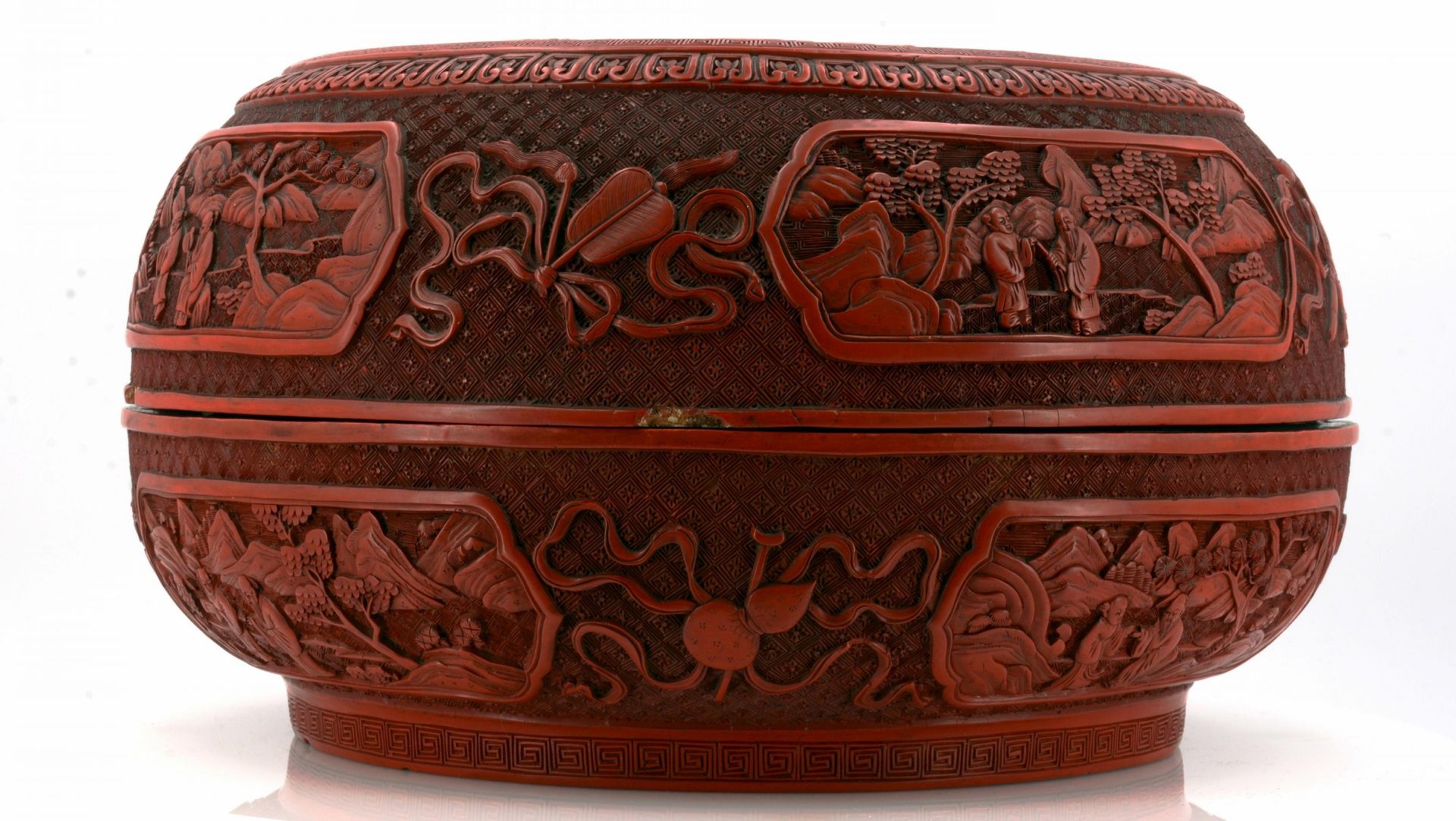 IMPORTANT BOX WITH RED CARVED LACQUER. Origin: China. Dynasty: Qing dynasty. Date: 18th c. - Bild 3 aus 17