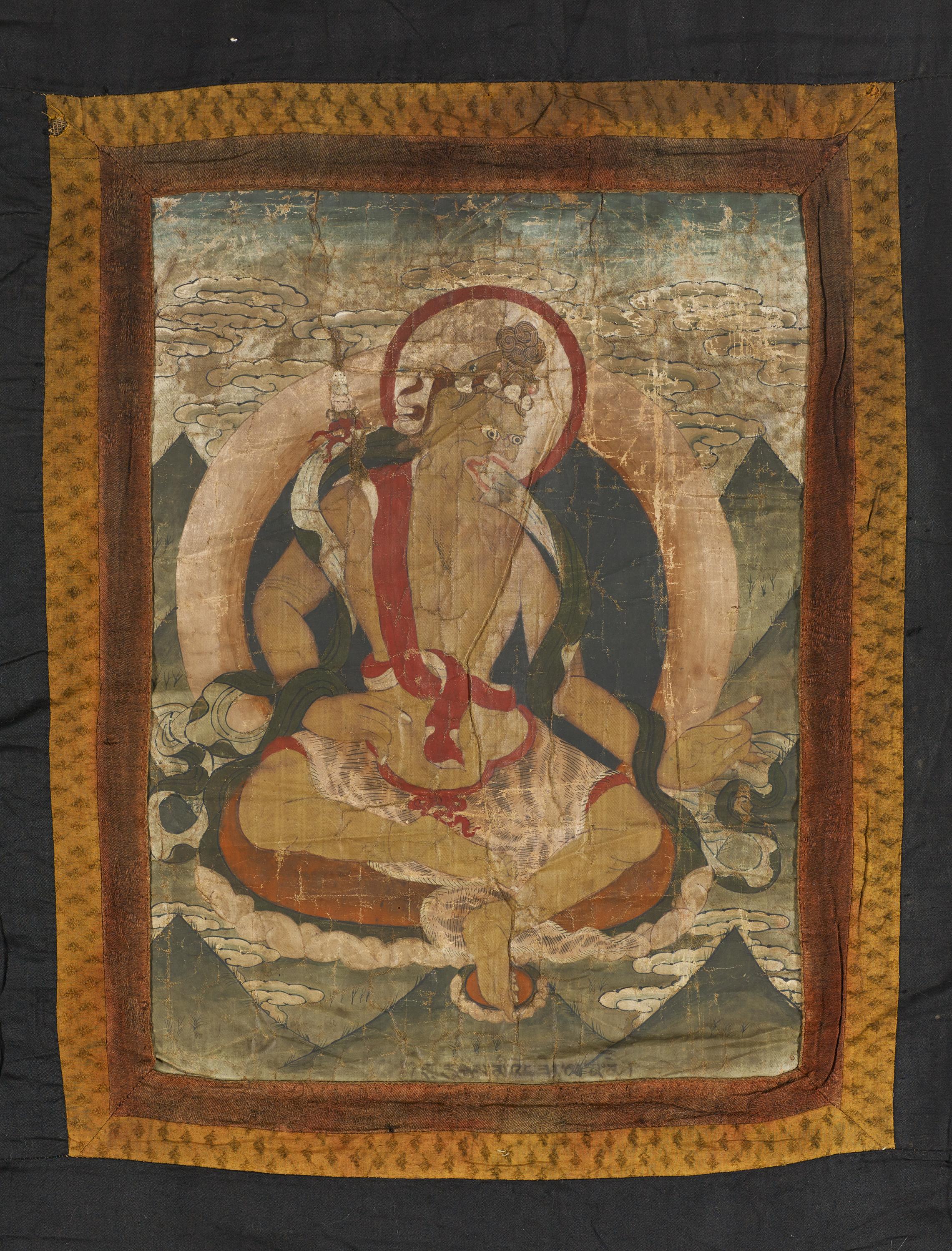 RARE SET OF FOUR THANGKA WITH EMANATIONS OF PADMASAMBHAVA (GURU RINPOCHE). Origin: Tibet. Date: 18th - Image 5 of 26