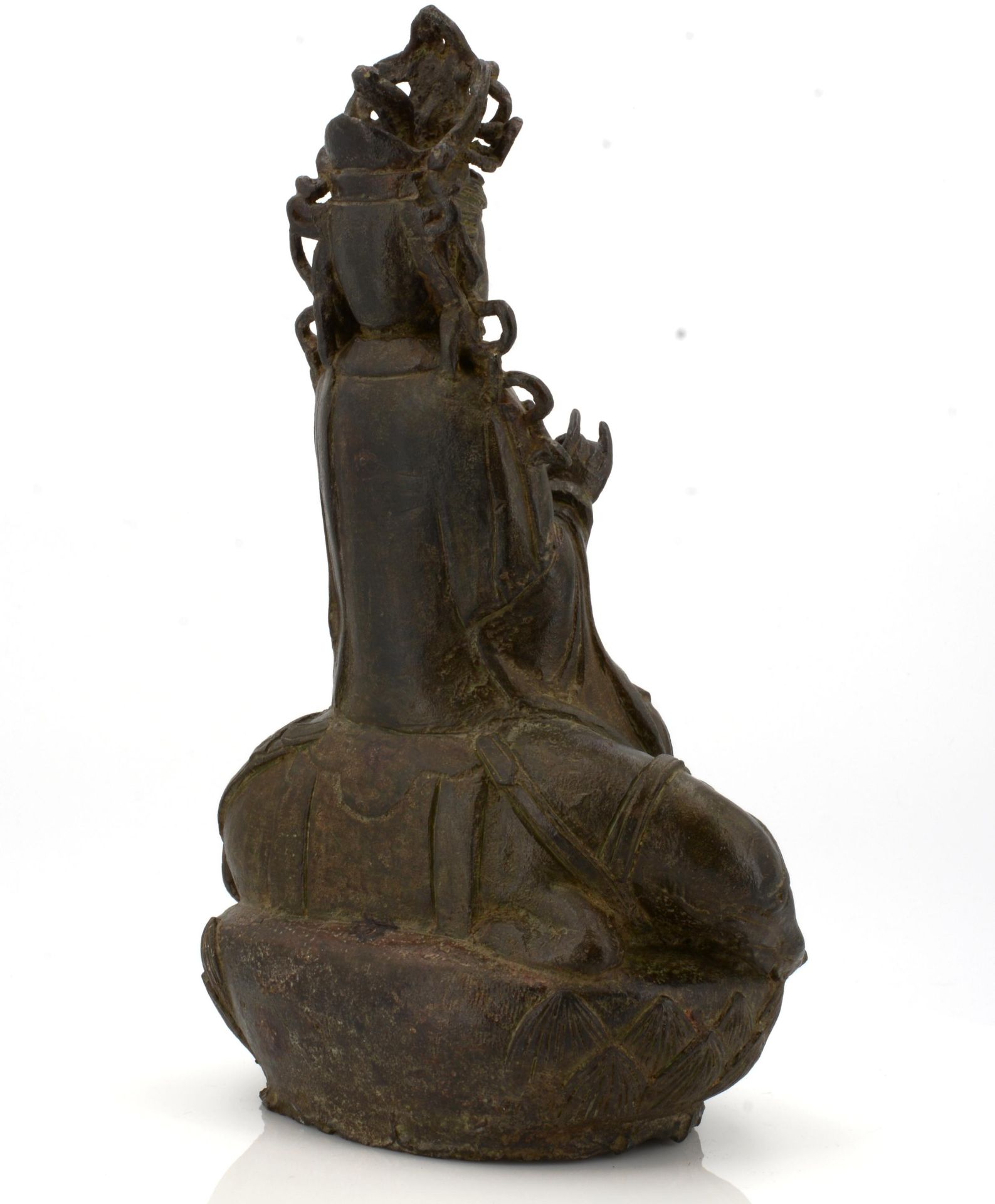 GUANYIN ON ELEPHANT. Origin: China. Dynasty: In the style of the early Ming dynasty, but later. - Bild 7 aus 10