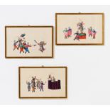 THREE OPERA SCENES. Origin: China. Canton. Dynasty: Qing dynasty (1644-1911). Maker/Designer: In the