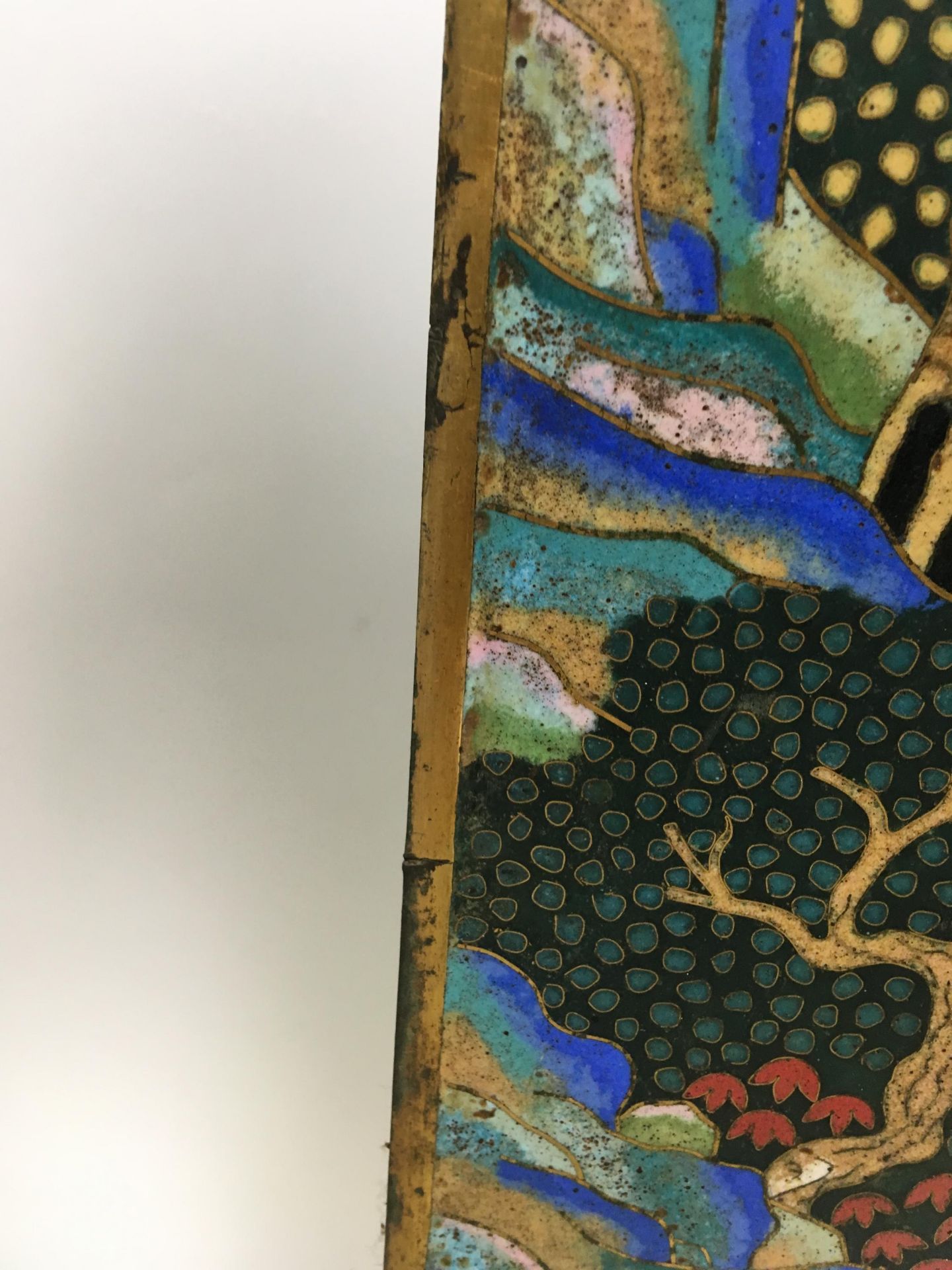 Title: Important cloisonné panel with symbols of Luck and Long Life. Origin: China. Dynasty: Qing - Bild 20 aus 21