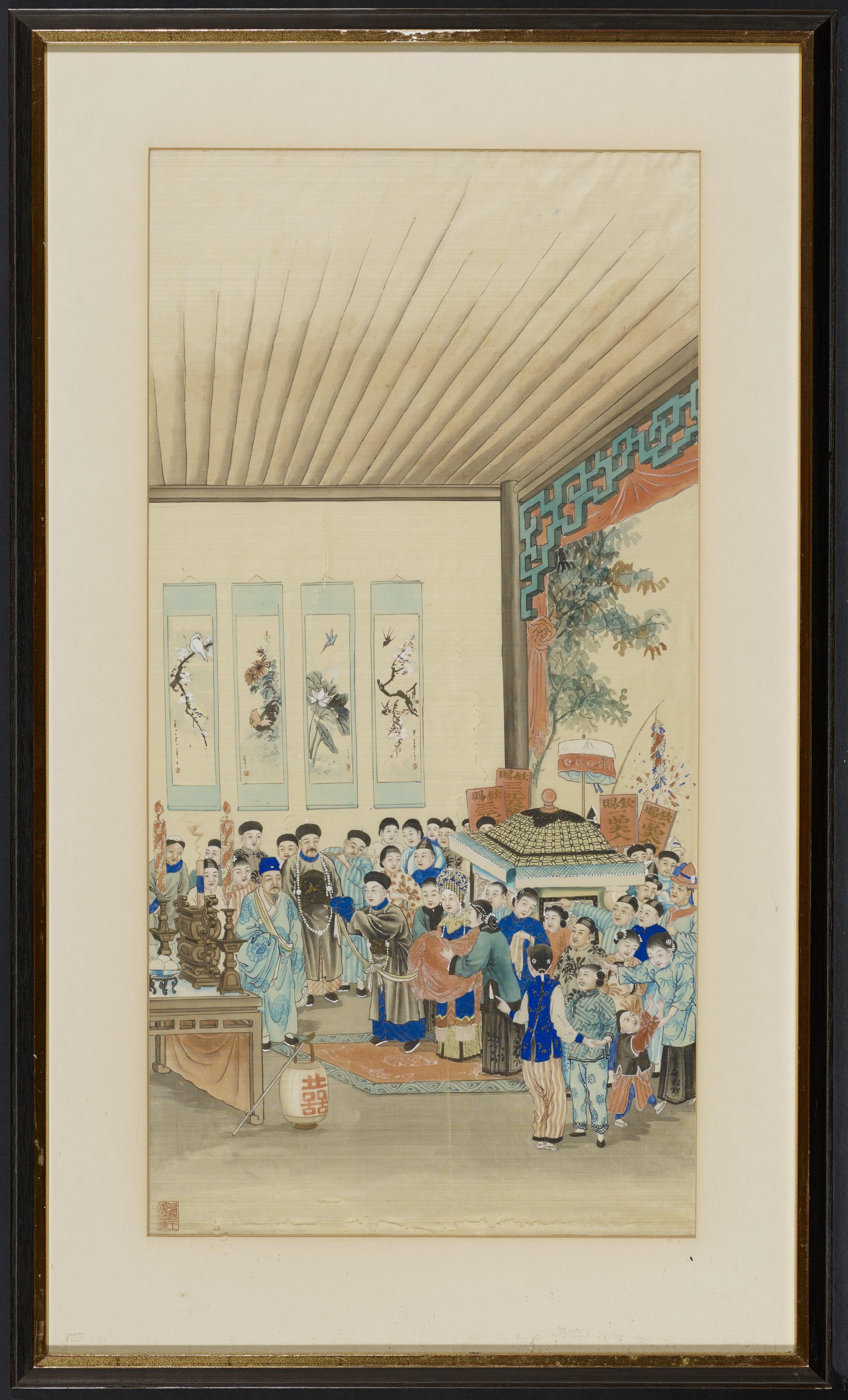 SET OF FOUR RITUALS FOR WEDDINGS IN THE HOUSE "YU QING TANG". Origin: China. Dynasty: Late Qing - Image 6 of 27