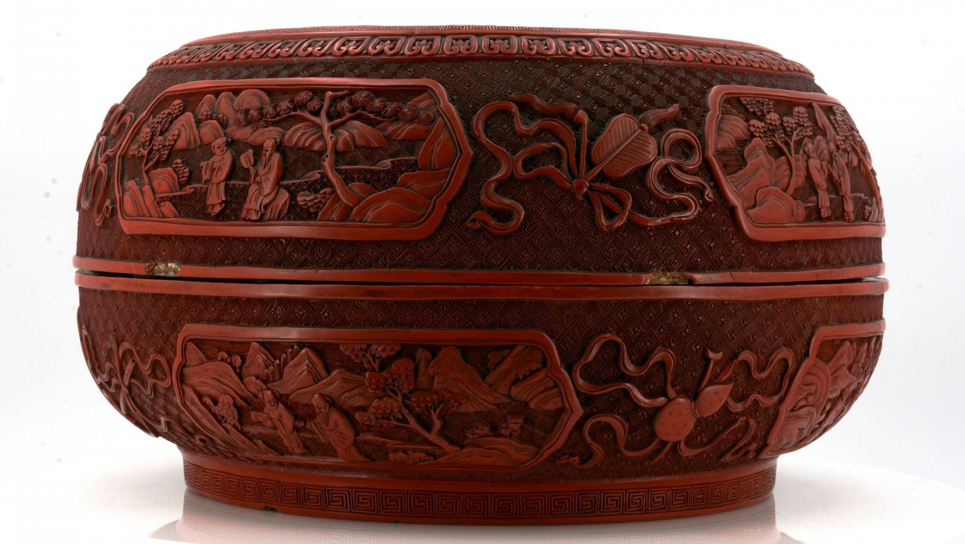 IMPORTANT BOX WITH RED CARVED LACQUER. Origin: China. Dynasty: Qing dynasty. Date: 18th c. - Bild 2 aus 17