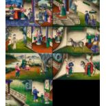 SEVEN SCENES FROM THE 24 PARAGONS OF FILIAL PIETY. Origin: China. Dynasty: Late Qing dynasty.