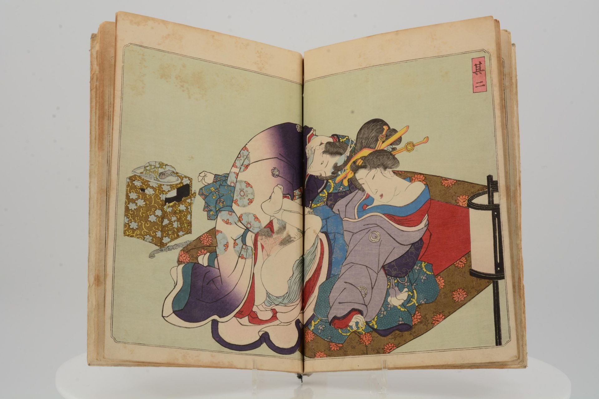 UTAGAWA, KUNISADA I.1786 - 1865SHUNGA EHON. ENSHI GOYU YOJÔ. BOOK 1 (SETSU). Origin: Japan. Dynasty: - Bild 10 aus 18