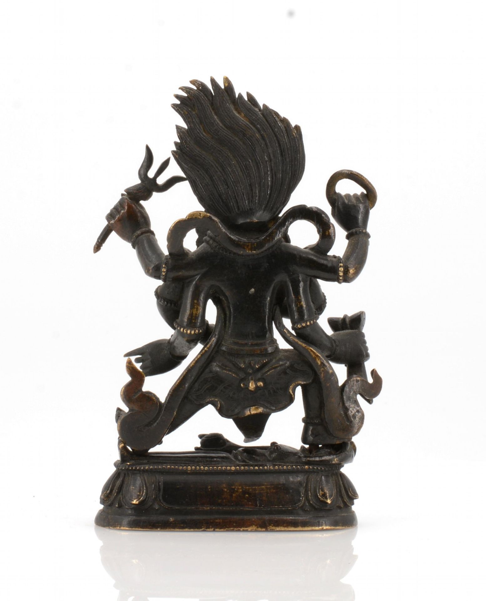 Title: Sadbhuja Mahakala. Origin: Tibet. Measurement: Weight 520g. Height 13.4. Description: - Bild 5 aus 6