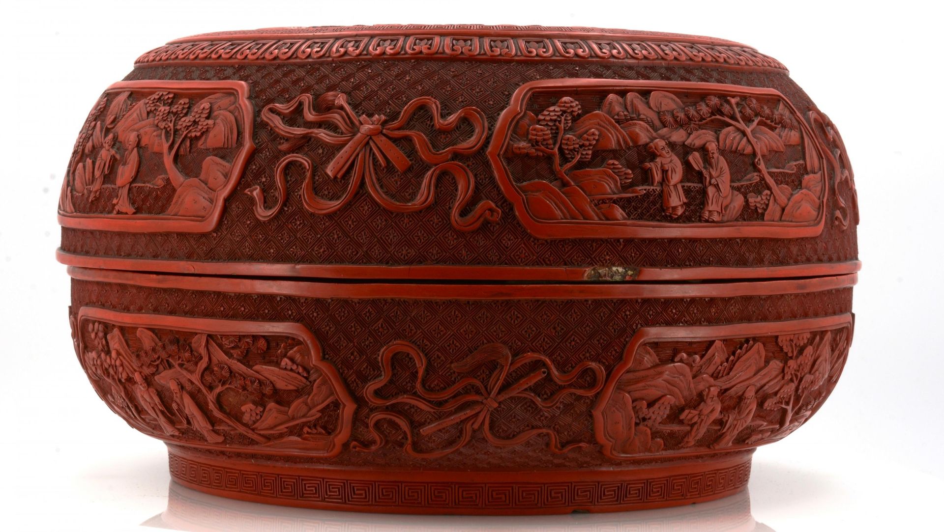 IMPORTANT BOX WITH RED CARVED LACQUER. Origin: China. Dynasty: Qing dynasty. Date: 18th c. - Bild 12 aus 17