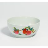 SANDUO BOWL. Origin: China. Technique: Porcelain, painted in famille rose. Description: The bowl
