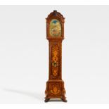 ROCOCO WALNUT WOOD LONGCASE CLOCK WITH MAPLE WOOD INLAYS. Amsterdam. Date: Around 1760. Maker/