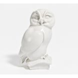 PORCELAIN FIGURINE OF A SMALL SCREECH OWL. Meissen. Maker/Designer: Model M. Esser 1933.