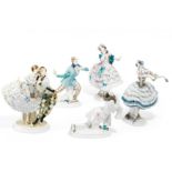 PORCELAIN FIGURINES 'RUSSIAN BALLET'. Meissen. Maker/Designer: Models P. Scheurich, 1913. Technique: