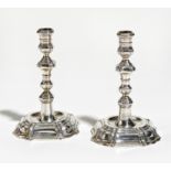 PAIR OF SILVER CANDLESTICKS. Augsburg. Date: 1724-1728. Maker/Designer: Antoni II Grill.