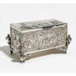 SPLENDID, PARTIALLY GILT SILVER HISTORISM CASKET. Hanau. Maker/Designer: Neresheimer. Technique: