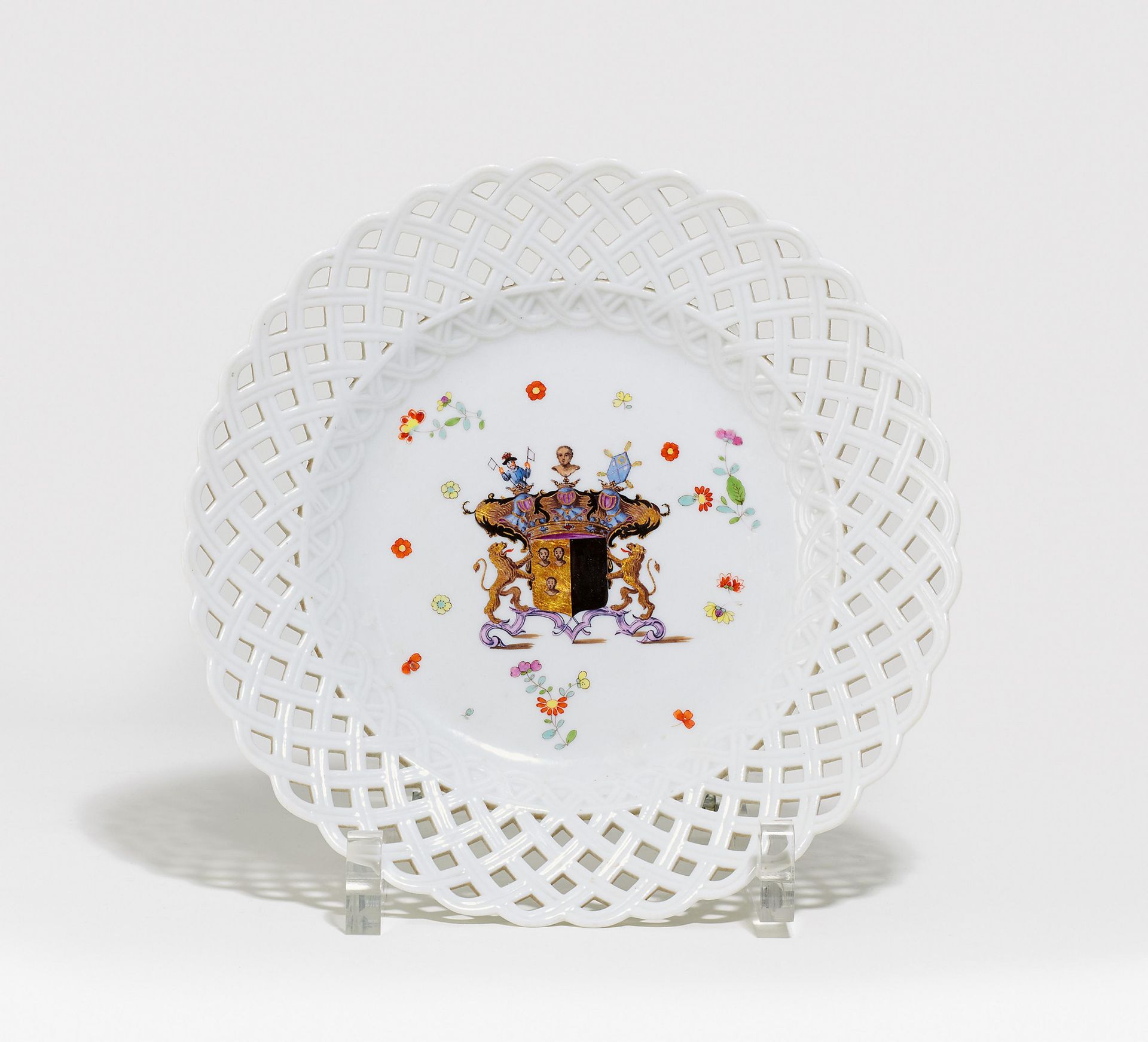 zurÃ¼ckgezogen / withdrawn---PORCELAIN DESSERT PLATE FROM THE SERVICE FOR COUNT AUGUST FRIEDRICH VON