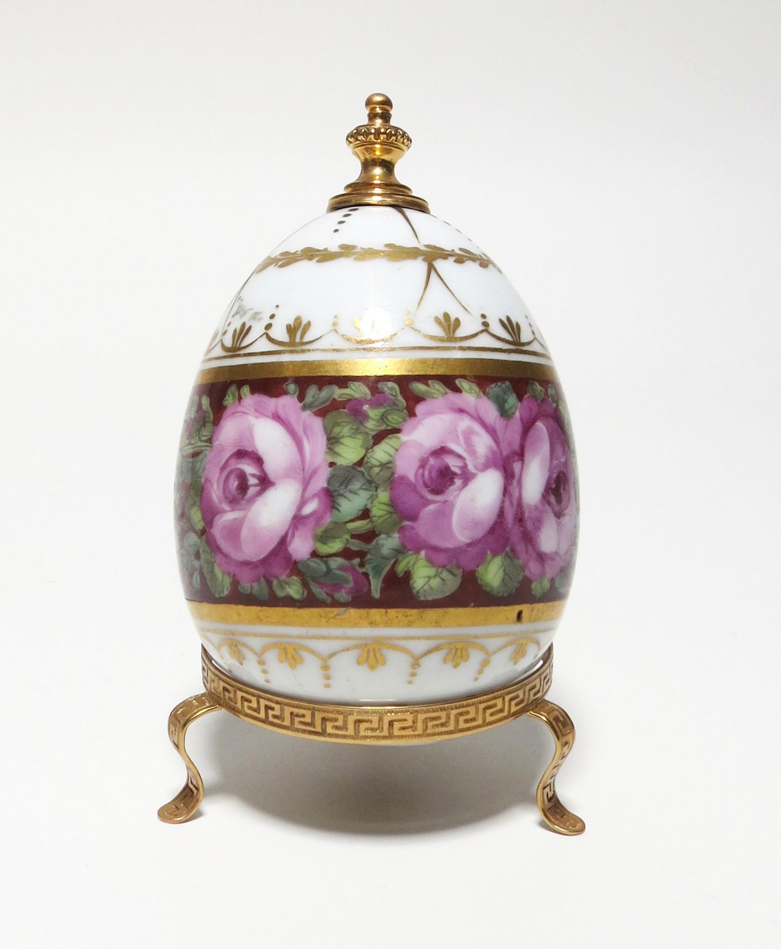 TWO PORCELAIN BIEDERMEIER EASTER EGGS. Presumably Germany. Date: 19th century. Technique: Porcelain, - Bild 6 aus 9