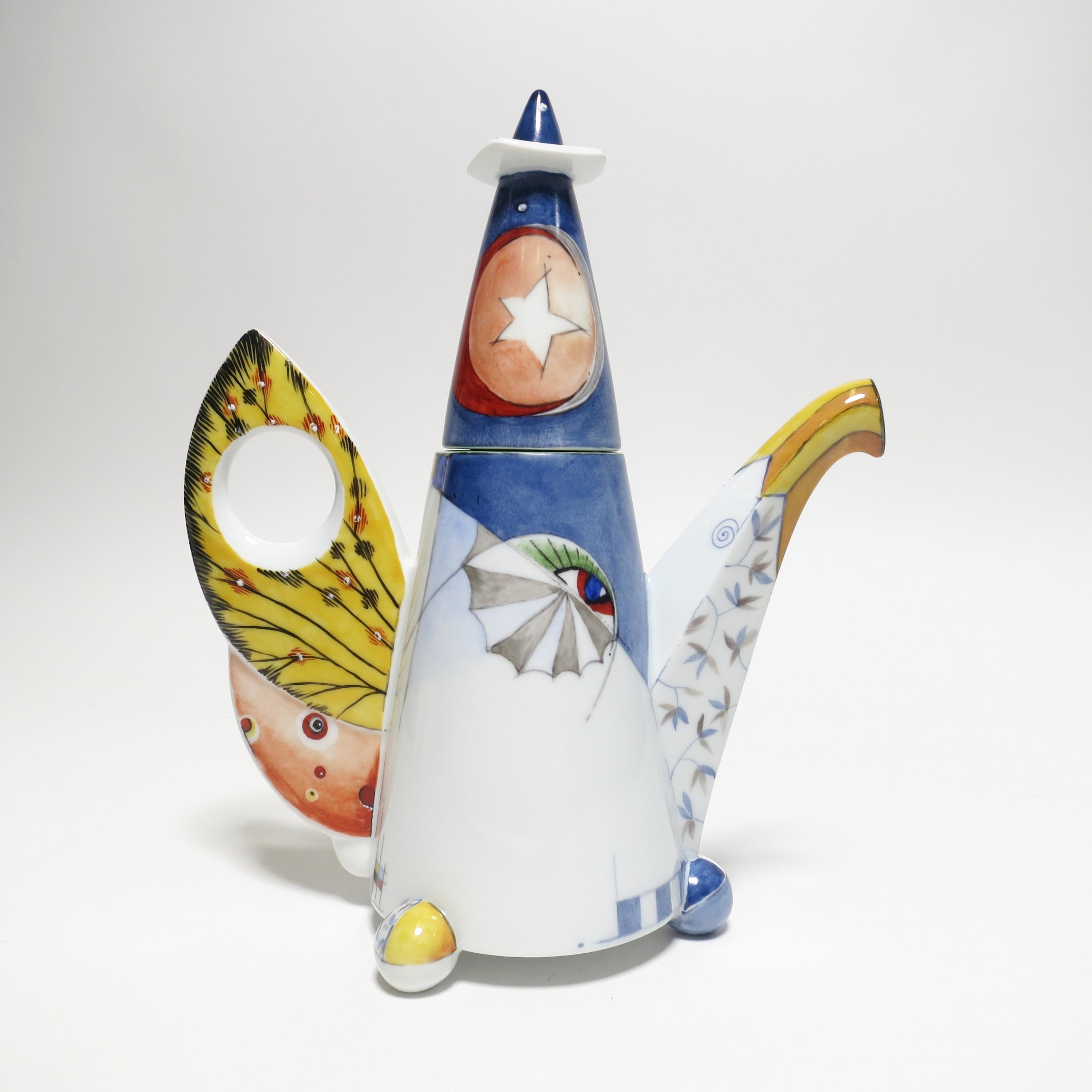 SMALL PORCELAIN JUG, TWO CUPS AND TWO PLATES 'ABRAKADABRA'. Meissen. Maker/Designer: Model S. Wachs, - Image 2 of 5