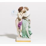 PORCELAIN GROUP "ZEPHYR AND FLORA". Meissen. Date: Before 1924. Maker/Designer: Model C.G. Jüchtzer.