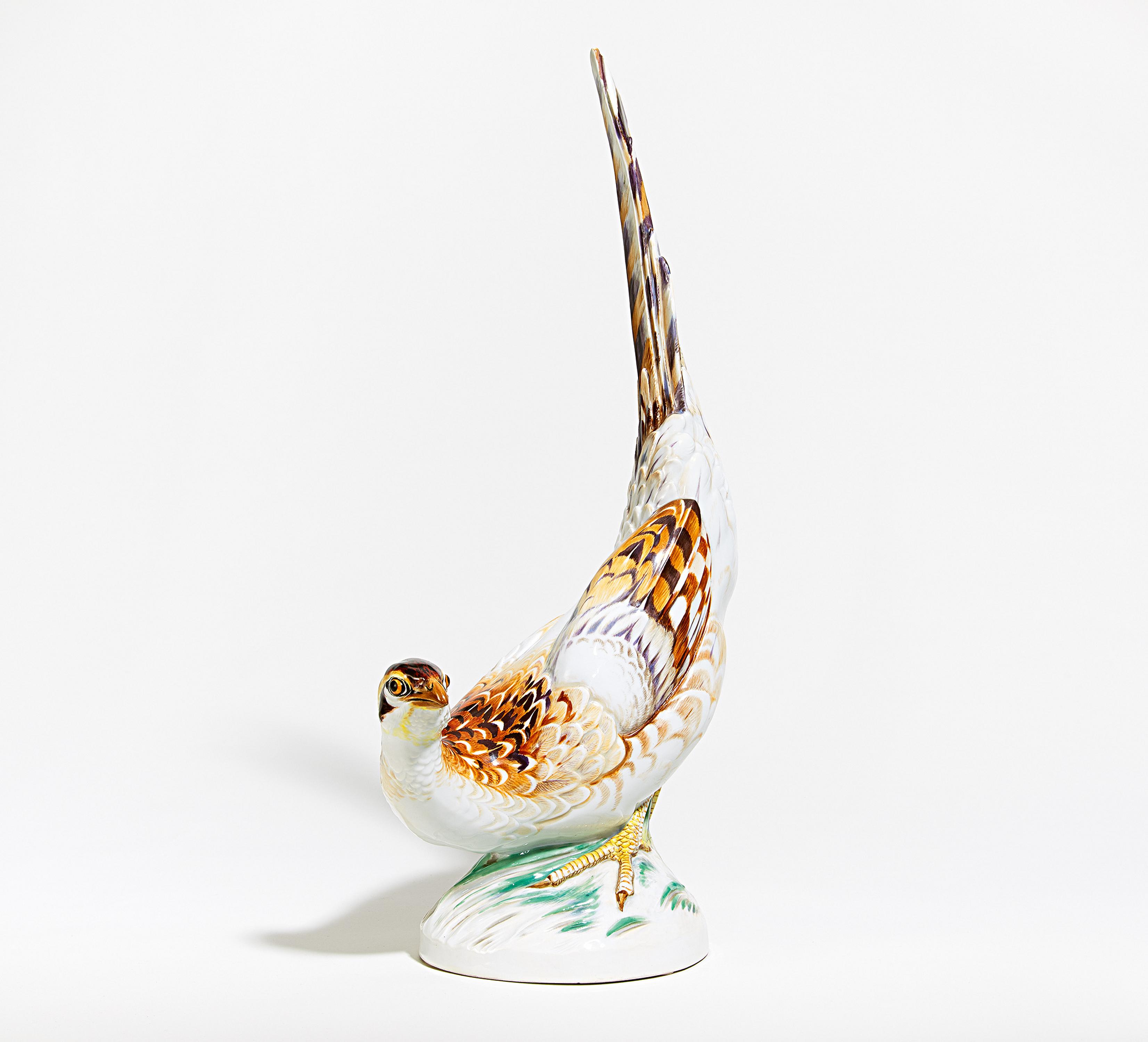 PORCELAIN FIGURINE OF A REEVES'S PHEASANT HEN. Meissen. Date: 1922. Maker/Designer: Model Paul