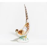 PORCELAIN FIGURINE OF A REEVES'S PHEASANT HEN. Meissen. Date: 1922. Maker/Designer: Model Paul