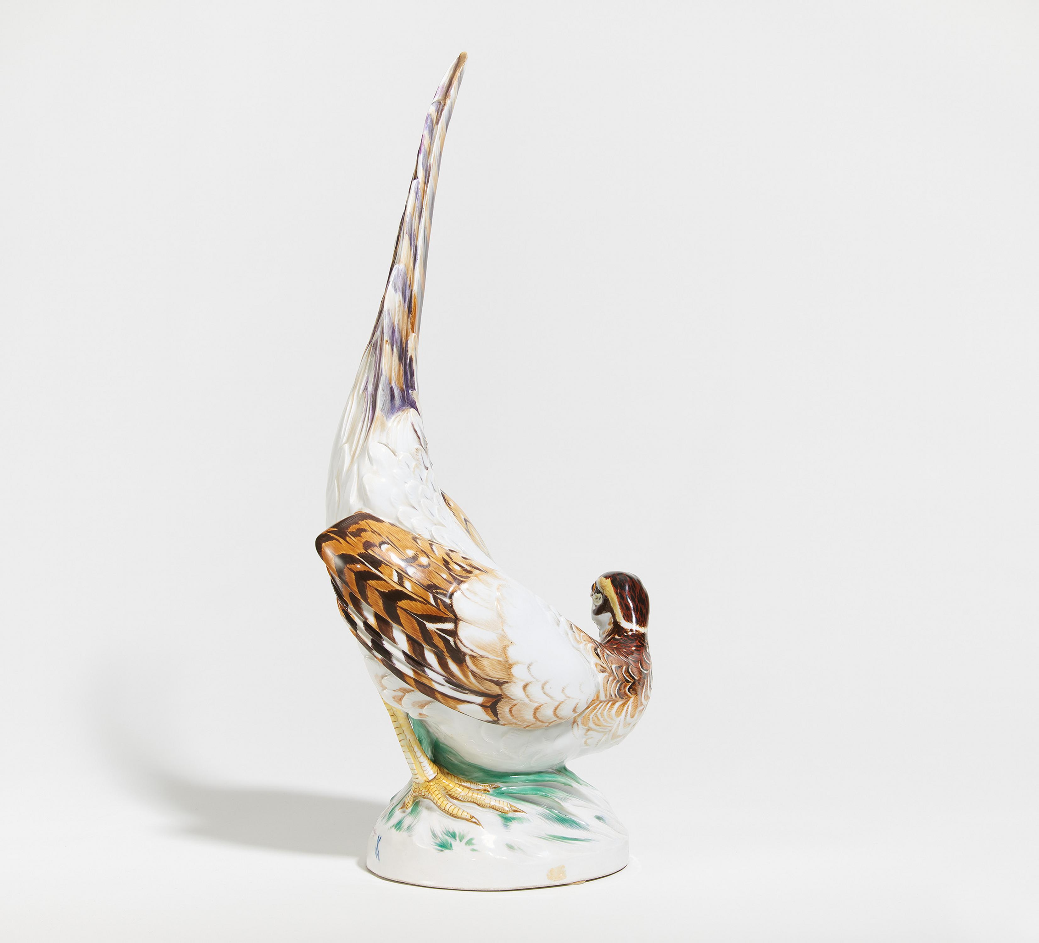 PORCELAIN FIGURINE OF A REEVES'S PHEASANT HEN. Meissen. Date: 1922. Maker/Designer: Model Paul - Image 3 of 7