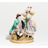 PORCELAIN GROUP OF SWEDISH COURTIERS. Meissen. Date: 19th century. Maker/Designer: Model M.V.