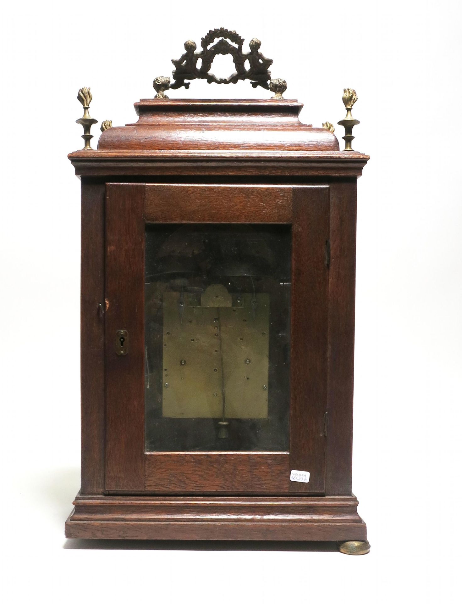 BAROQUE OAK WOOD TABLE CLOCK. Vienna. Date: Around 1750-60. Maker/Designer: Presumably by Johann - Bild 4 aus 8