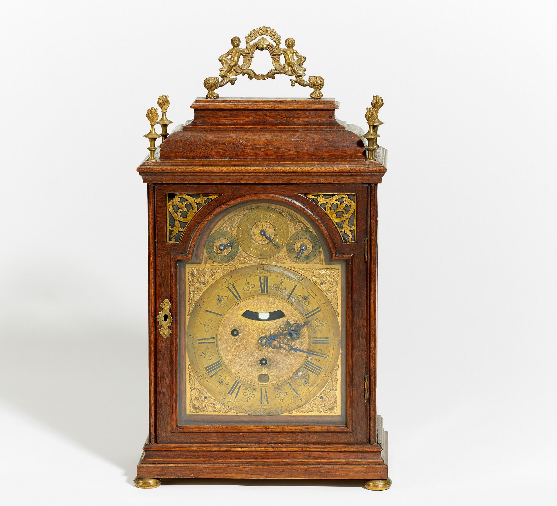 BAROQUE OAK WOOD TABLE CLOCK. Vienna. Date: Around 1750-60. Maker/Designer: Presumably by Johann