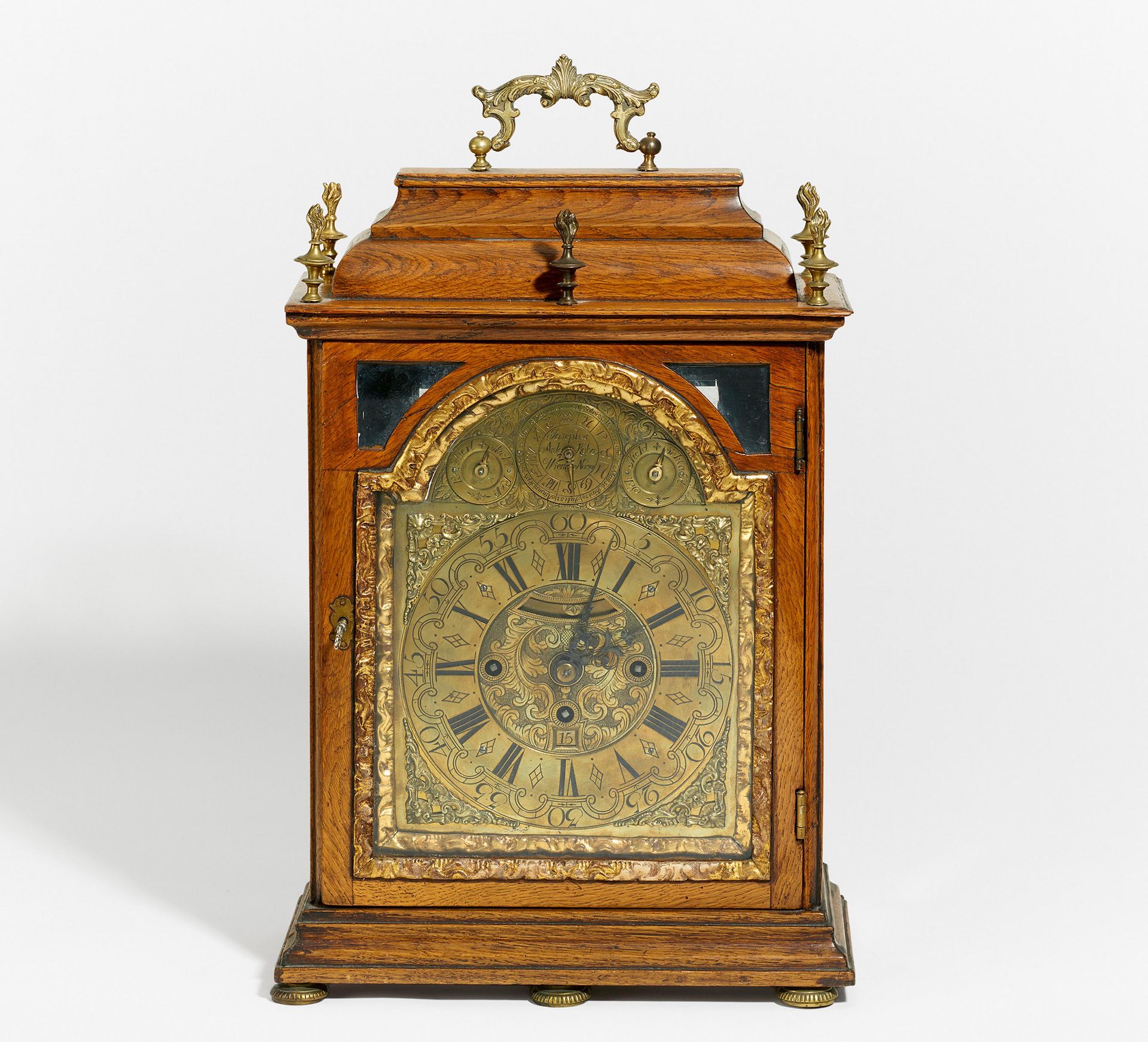 ROCOCO OAK WOOD TABLE CLOCK. Vienna. Date: Around 1770. Maker/Designer: Johann Anton Kotzi.