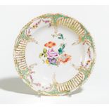 PORCELAIN PLATTER FROM THE 2ND POTSDAM SERVICE. KPM. Berlin. Date: Around 1765. Technique: