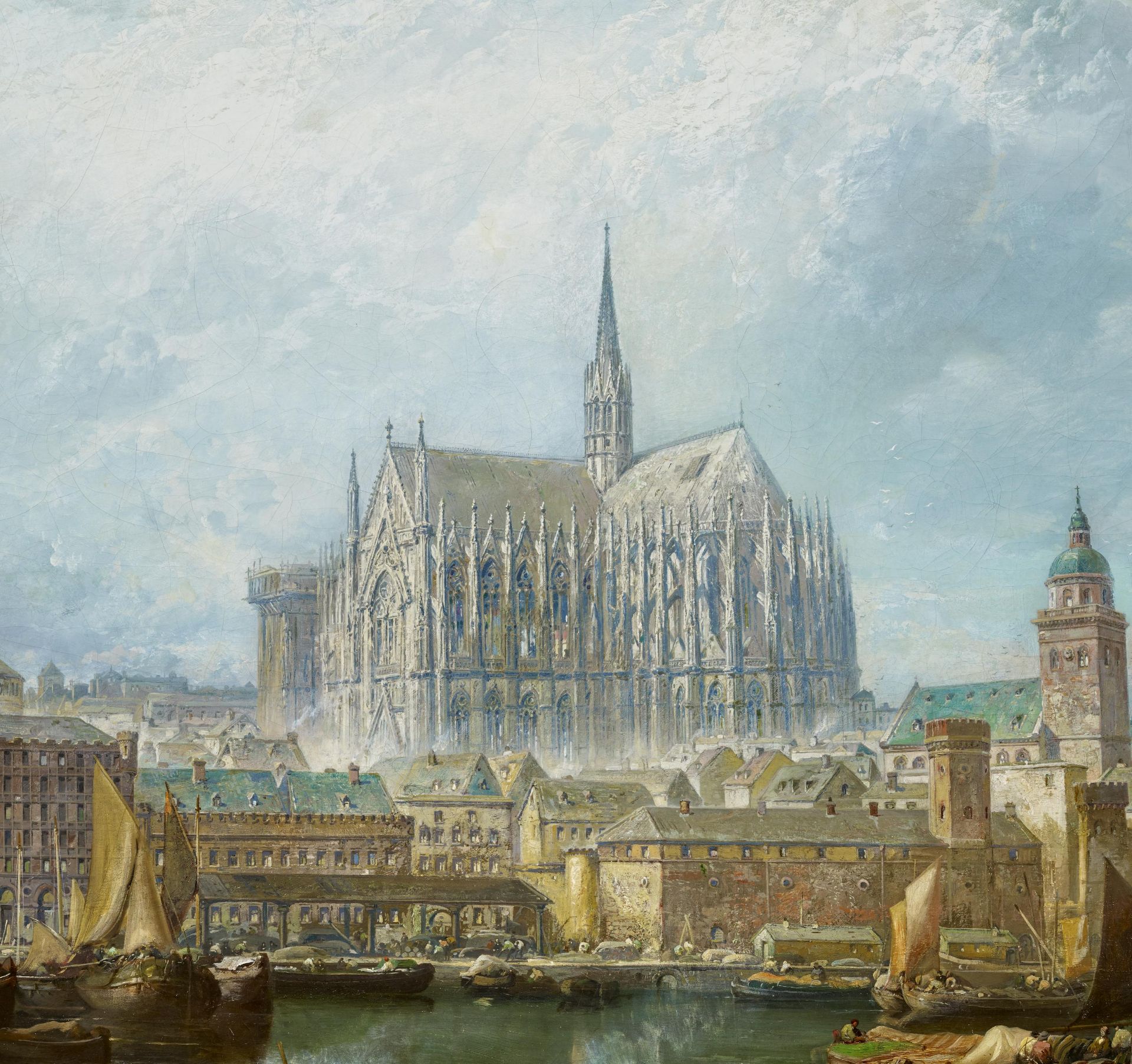 WEBB, JAMESca. 1825 - 1895 LondonTitle: View of Cologne with the Unfinished Cathedral. Date: 1870. - Image 5 of 7