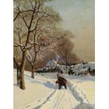 KALLMORGEN, FRIEDRICH1856 Altona - 1924 GrötzingenTitle: Fair Winter's Day. Technique: Oil on