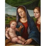 PISANO, NICCOLÒPisa 1470 - after 1536Title: Madonna with Child and a Female Saint (Brigida?) with