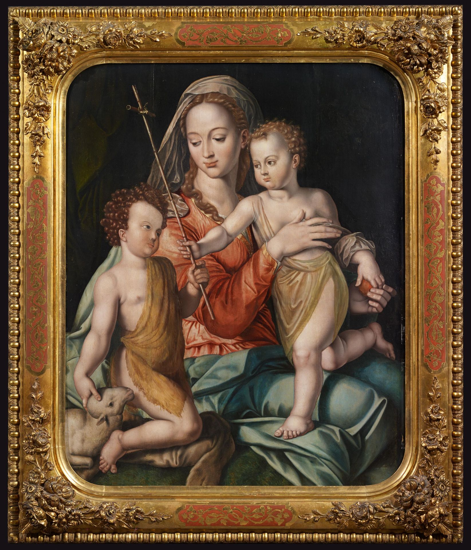 FLEMISH MASTERLate 16th centuryTitle: Madonna and Child with the Infant Saint John the Baptist. - Image 2 of 3