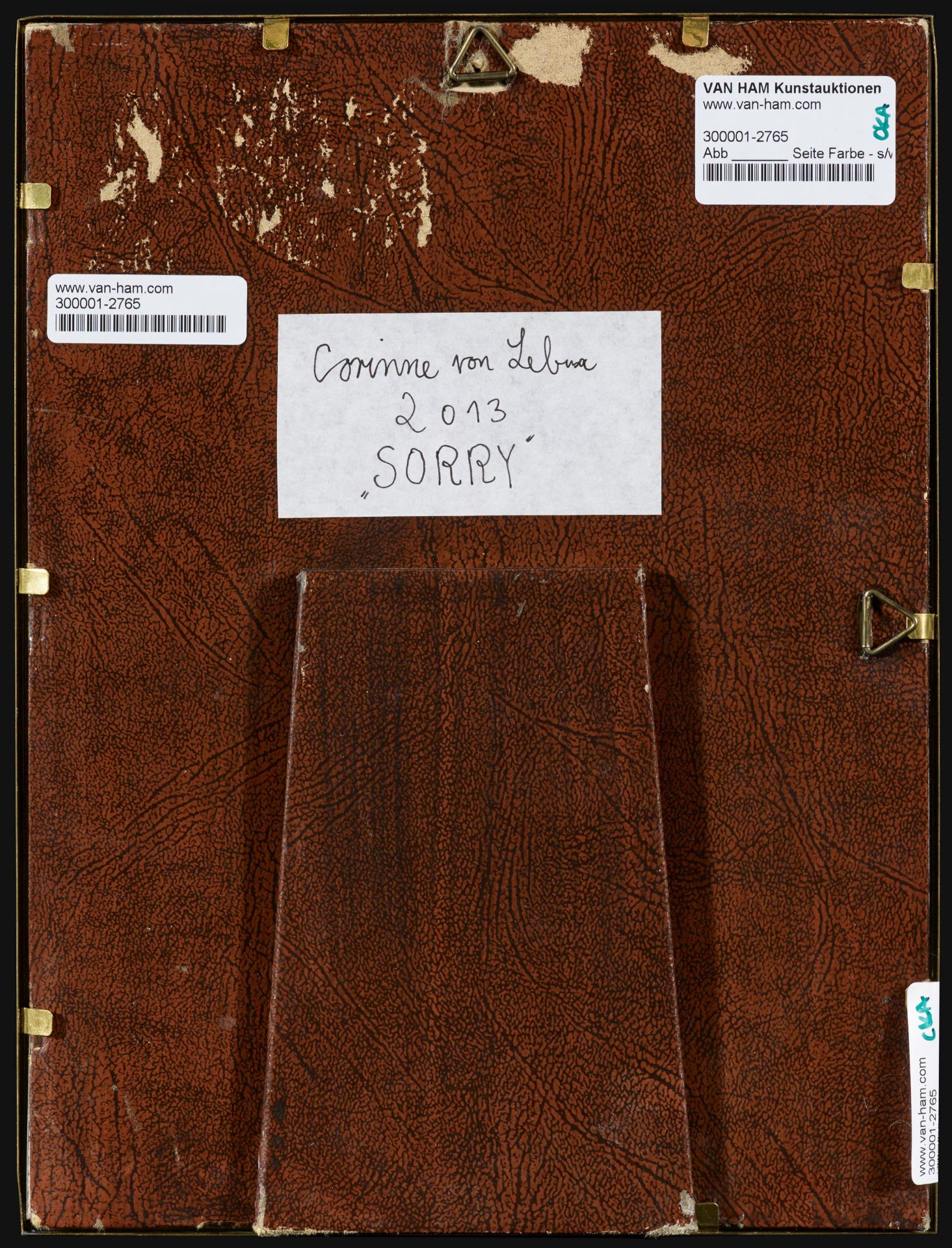 LEBUSA, CORINNE VON1978 HerzbergTitle: "Sorry" (I'm Sorry). Date: 2013. Technique: Mixed media on - Bild 3 aus 3