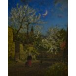 HOFFMANN, OSCAR ADOLFOWITSCH1851 Dorpat - 1912 St. PetersburgTitle: Spring Night in the Village.