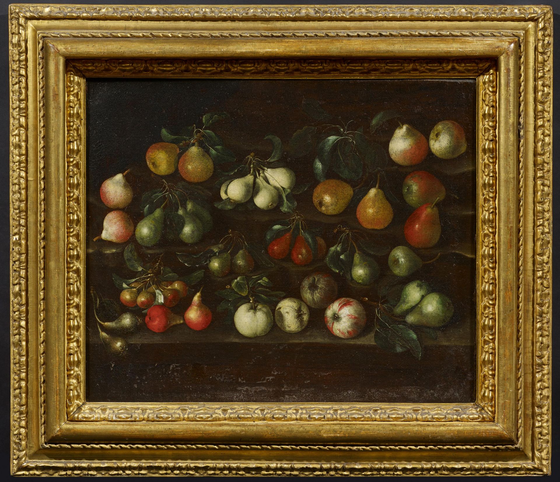 ITALIAN MASTER17th C.Title: Still Life with Apples, Pears and Figs. Technique: Oil on canvas. - Bild 2 aus 4