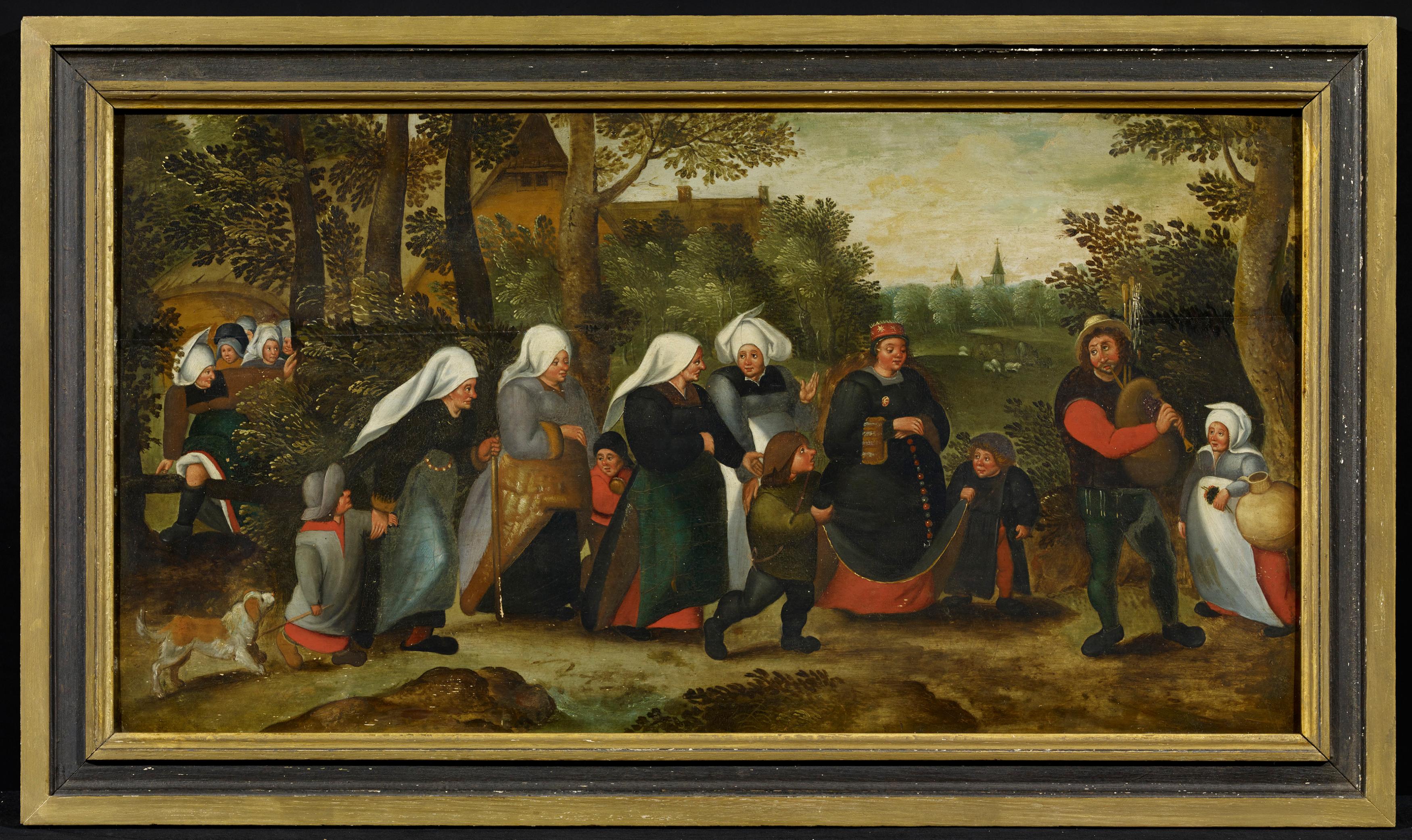 CLEVE, MARTEN VANAntwerp 1520 - 1570Title: A Bridal Procession. Technique: Oil on wood. Mounting: - Bild 2 aus 3