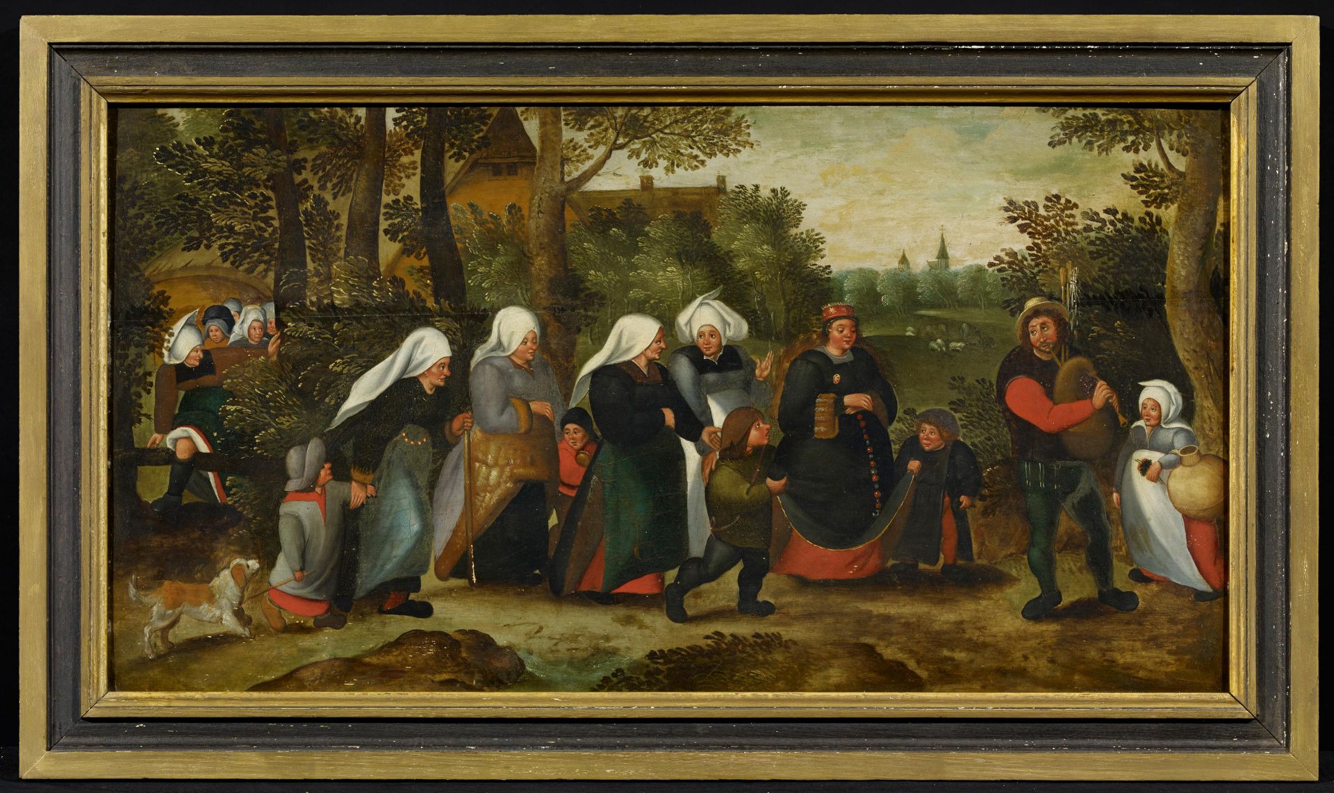 CLEVE, MARTEN VANAntwerp 1520 - 1570Title: A Bridal Procession. Technique: Oil on wood. Mounting: - Image 2 of 3