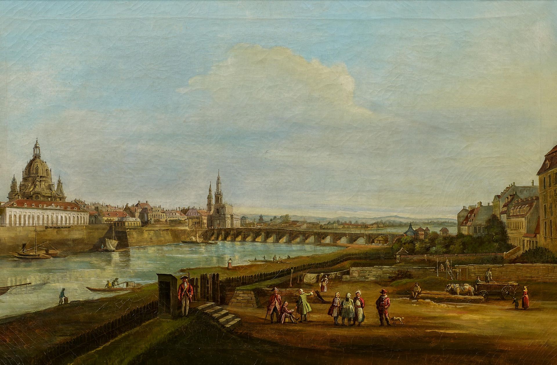 BELLOTO, BERNARDO('called Canaletto')1721 Venice - 1780 WarsawFollower 19th C.Title: Dresden. View