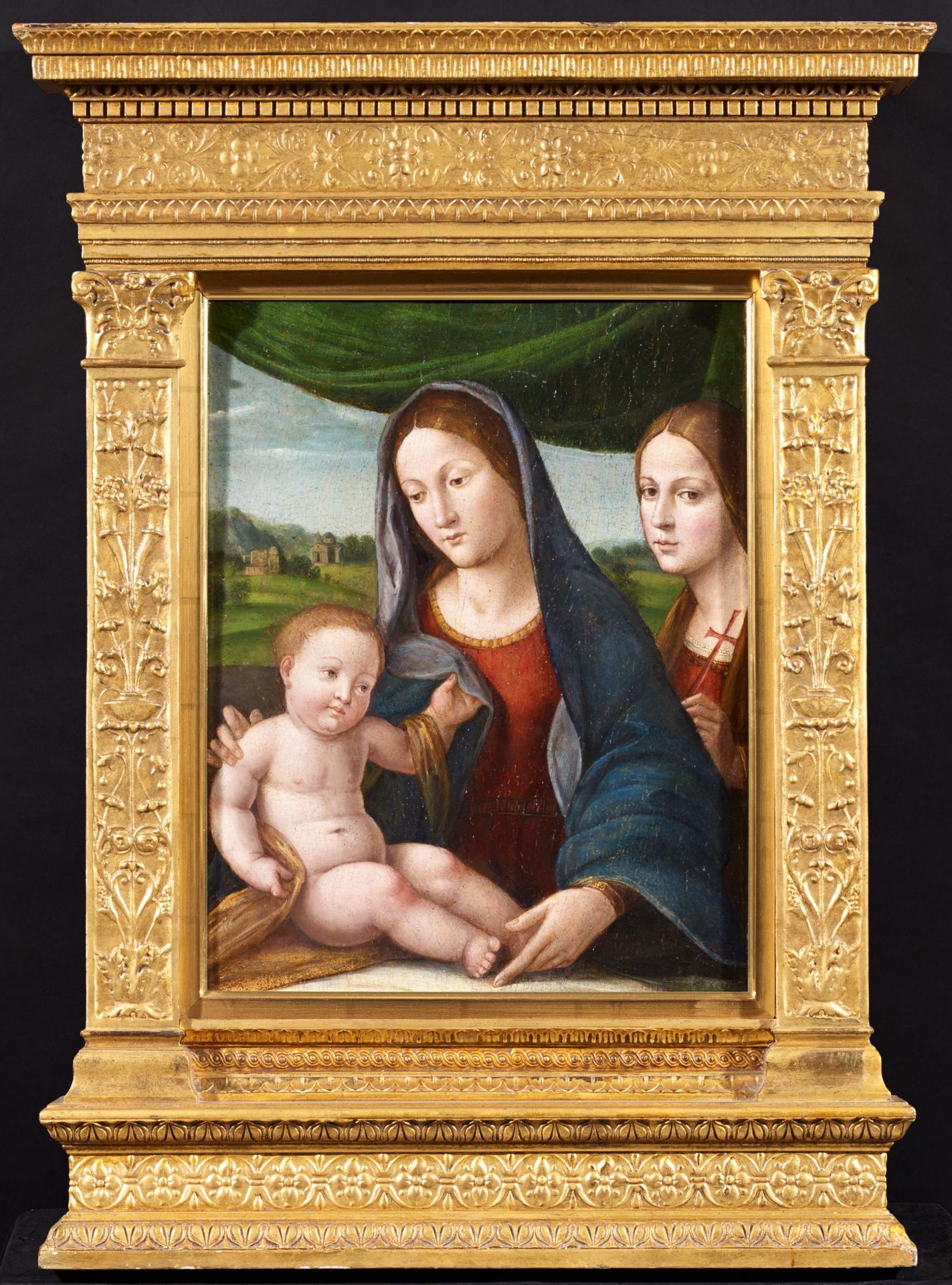 PISANO, NICCOLÒPisa 1470 - after 1536Title: Madonna with Child and a Female Saint (Brigida?) with - Image 2 of 4