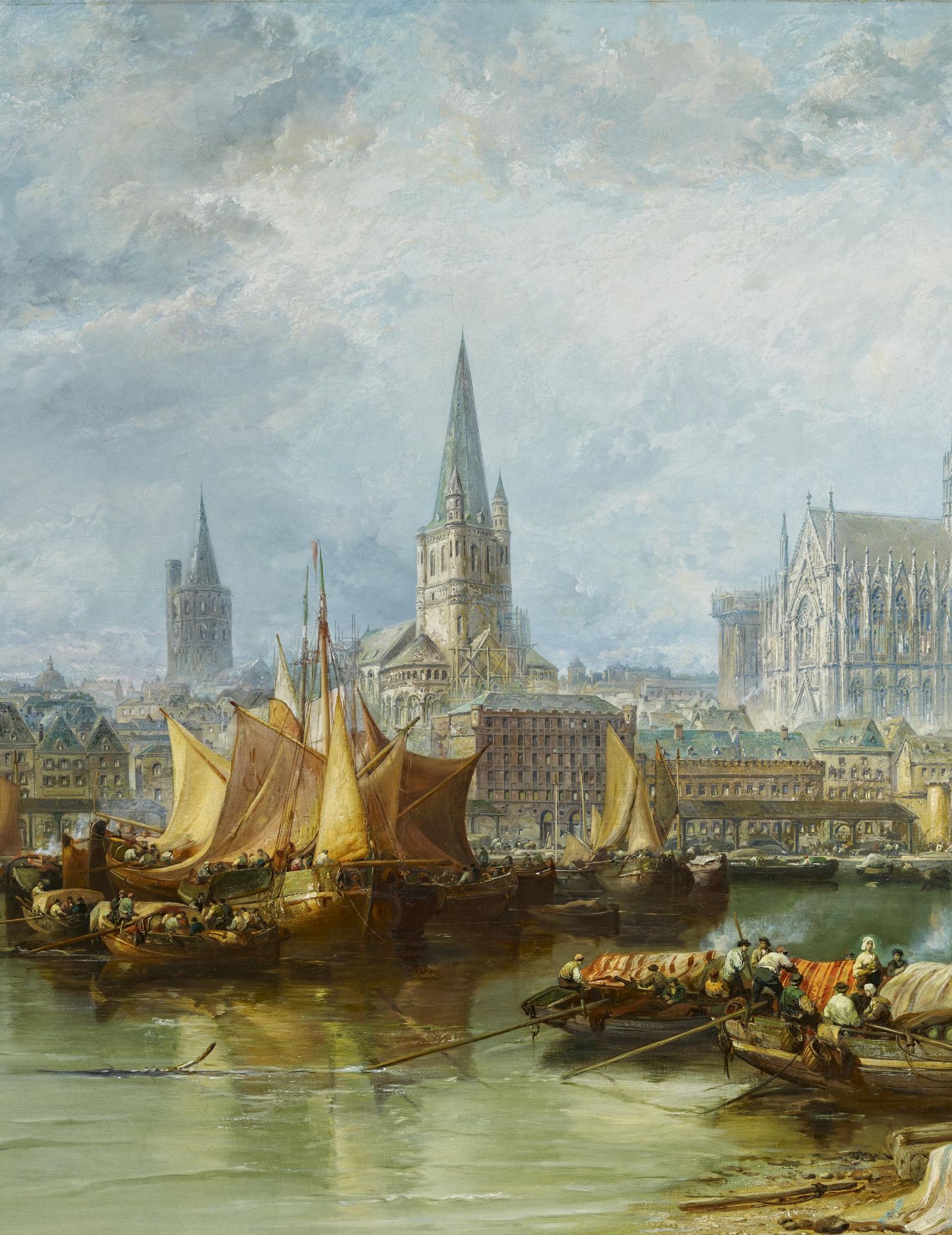 WEBB, JAMESca. 1825 - 1895 LondonTitle: View of Cologne with the Unfinished Cathedral. Date: 1870. - Image 4 of 7