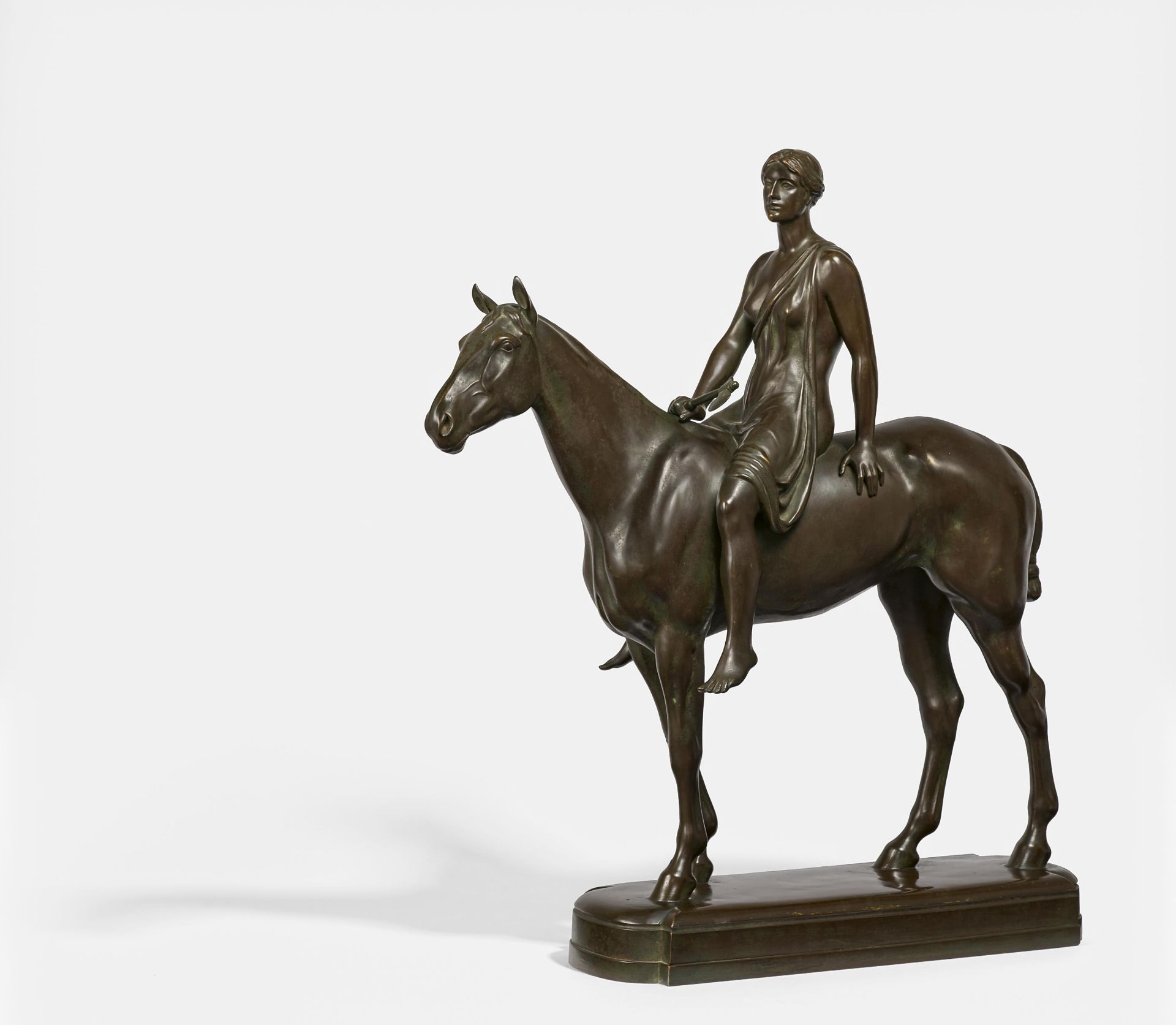 TUAILLON, LOUISBerlin 1862 - 1919Title: Amazon on Horseback. Technique: Bronze. Height: 57cm.
