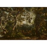 HARPIGNIES, HENRI JOSEPH1819 Valenciennes - 1916 Saint-PrivéTitle: Italian Forest Landscape at