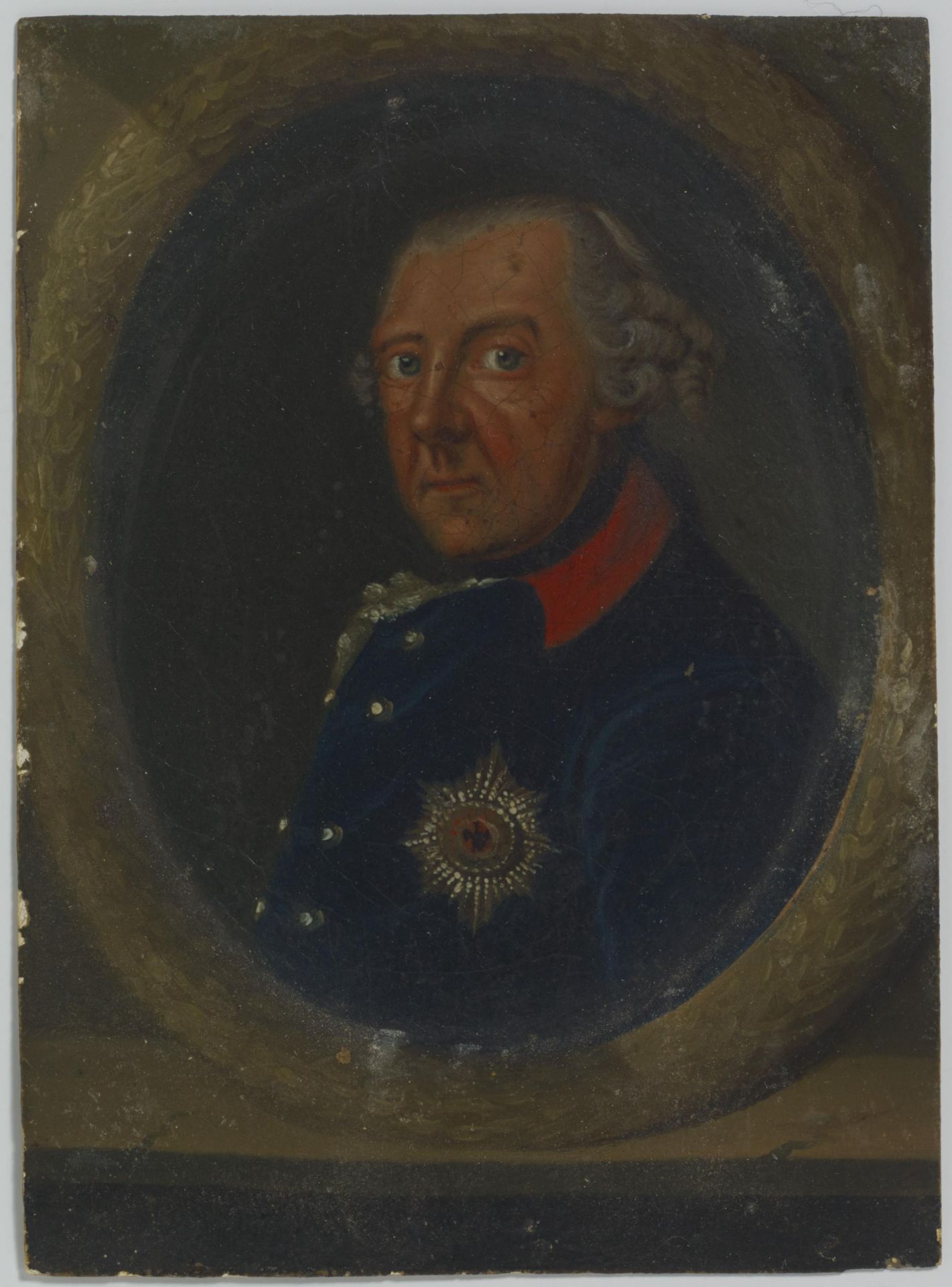 PRUSSIAN COURT PAINTER18. Jh.Title: Miniature Portrait of Frederick the Great with Victory Wreath. - Bild 4 aus 5