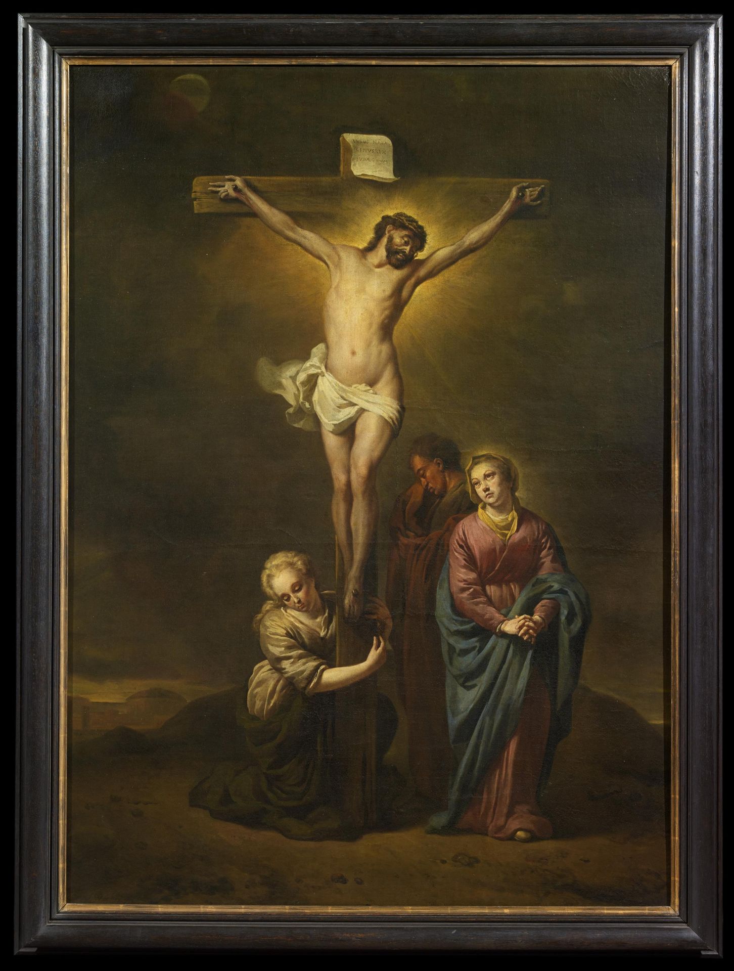 WEENIX, JAN D.J.Amsterdam ca. 1640 - before 1719Title: Christ on the Cross with Mary, John and - Image 2 of 4